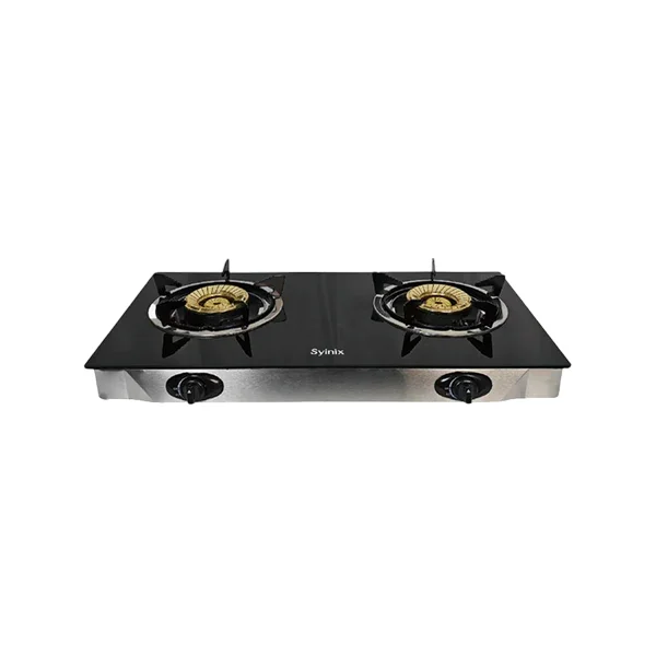 Syinix SGC2001 Tabletop Gas Cooker – Stainless Steel, Black, 120mm Burner