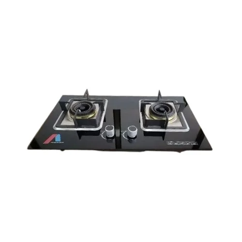 Amaze 2 Burner Glass Top Gas Cooker Hob with Auto Ignition – AM-8802B