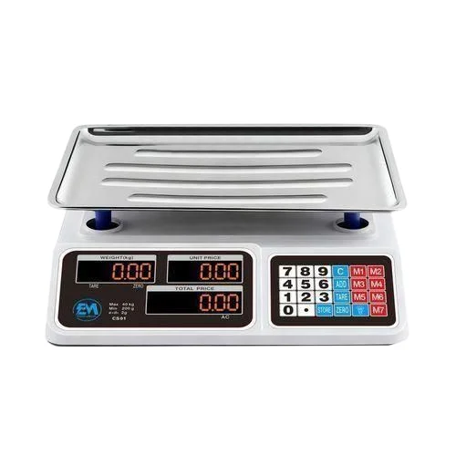 ElectroMate Digital 40kg Computing Scale, Silver – CS01