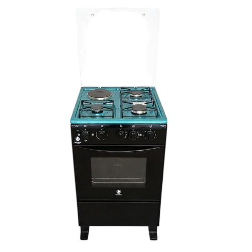 Euroken 50x55 3+1 with Electric Oven, Black – EURO55-3+1-E