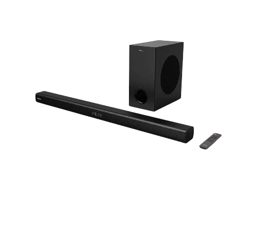 Hisense HS218 200W 2.1 Channel Soundbar with Wireless Subwoofer, Bluetooth, HDMI ARC & USB
