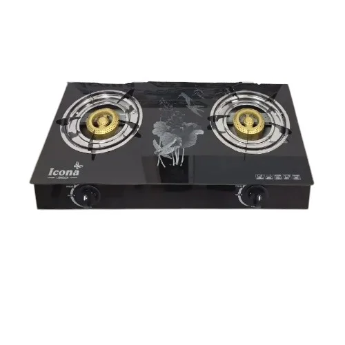 Icona 2 Burner Glass Top Gas Stove Cooker