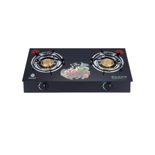 Nunix 2 Burner Glass Top Gas Cooker – GC004