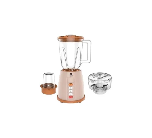 Nunix AK-444 3-in-1 Blender with Grinder & Chopper, 350W Multi-Purpose Kitchen Blender