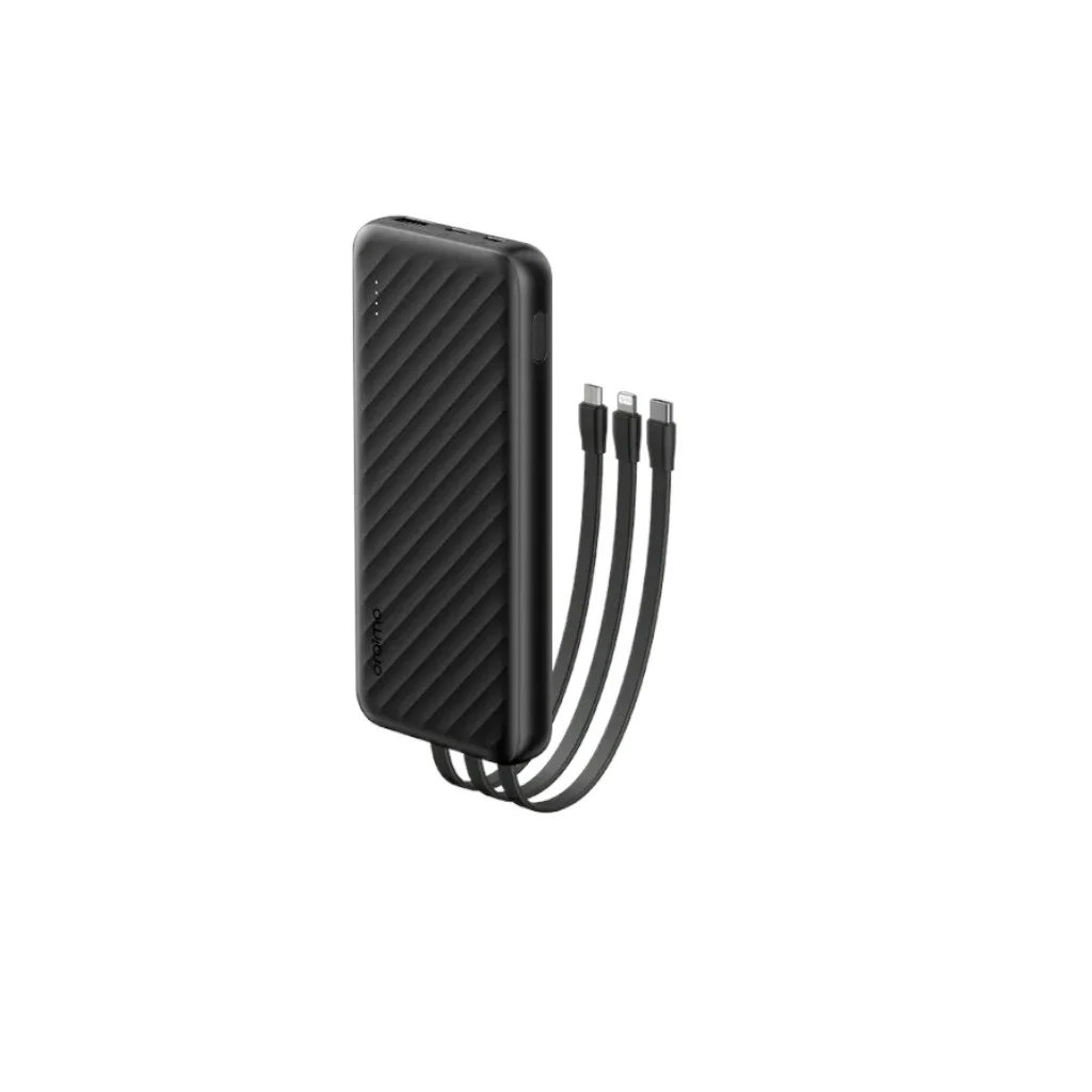 Oraimo Slice Link 10000mAh 12W Power Bank OPB-P5101 – Dual Output, Fast Charging, Compact Portable Charger (Black)