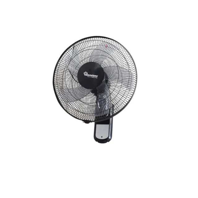 Ramtons 16", 3 Speed Black Wall Fan with Remote – RM/676