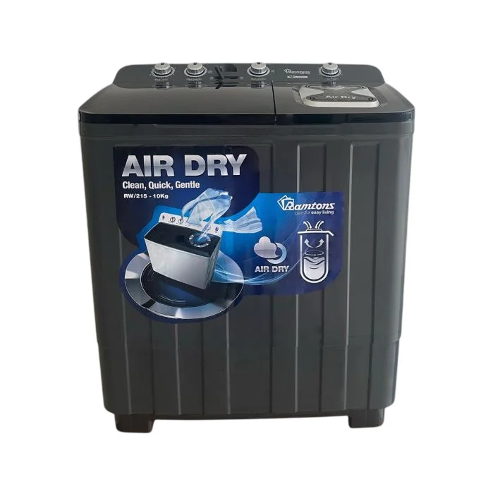 Ramtons 10KG, RW/215 - Twin Tub Semi-Automatic 10KG/6KG