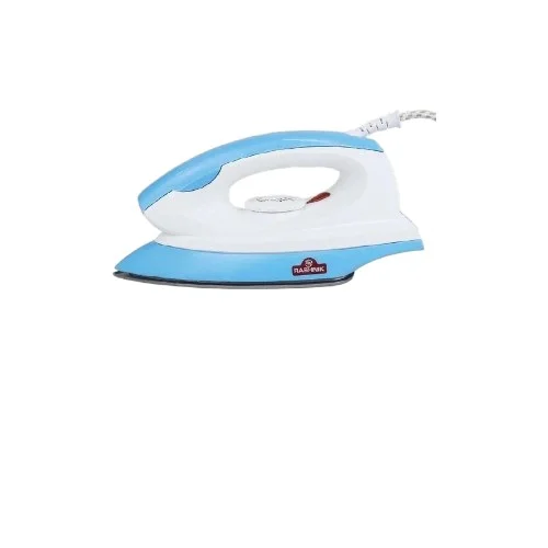 Rashnik RN-702 Dry Iron – Non-Stick Soleplate, Adjustable Temperature, Blue & White