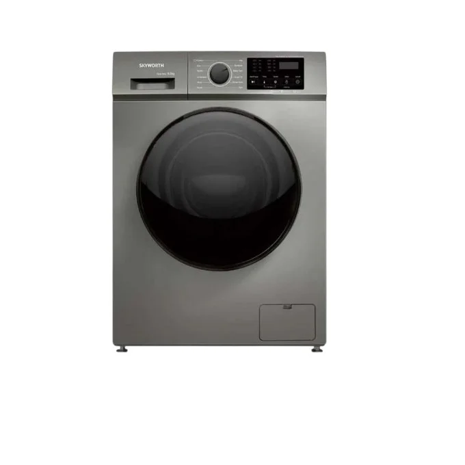 Skyworth 8kg Front Load Washing Machine, F80215MB – Inverter Motor, 15 Wash Programs, LED Display, Child Lock, Grey