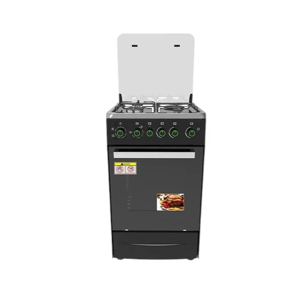 Syinix 50x50cm Standing Cooker - Q50GC2, 3 Gas Burners & 1 Electric Hot Plate with Electric Oven