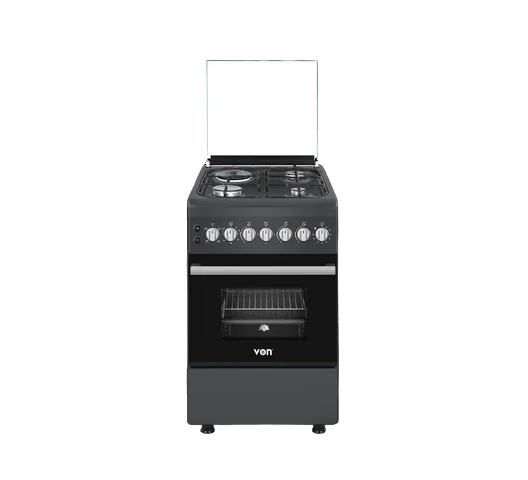 VON 50*60  Freestanding Cooker – 3 Gas + 1 Electric Burners, Enamel Pan Support - VCF563141NFG
